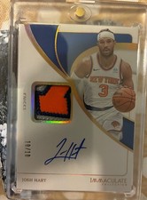 Josh Hart Patch Autograph Immaculate game used sick patch knicks auto
