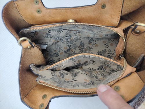 Y2K Joy Susan Women's Angie Vintage Satchel With Wood Handle Hand Bag Purse - Picture 11 of 12