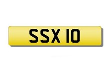 SSX 10 Private Cherished Registration Number, 5 digit, Short, 3 x 2, Dateless