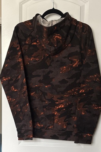 Under Armour Project Rock Freedom Pullover Hoodie Youth XL Orange Black Camo YXL - Picture 7 of 14