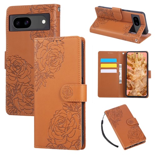 Embossed Leather Flip Wallet Case For Google Pixel 8 9 8a 9a 8 Pro, 9 Pro, ProXL - 第 12/17 張圖片