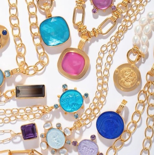 Dina Mackney Goldschmuck 34 Karat Topas Anhänger Kette Halskette 18K GV UVP 800 $ - Bild 14 von 17