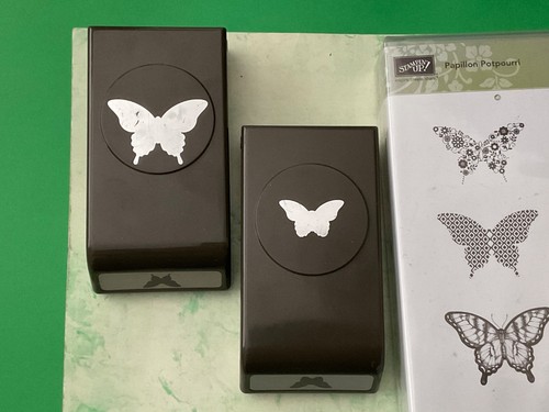 Job lot Stampin up 2 Butterfly craft Card PUNCHES &Papillon Potpourris Stamp set - Picture 2 of 6
