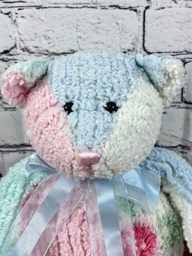 RARE Vintage Fine Toy Company Shanelle Bear Chenille 15 inch Rose HUGGS - Picture 4 of 8