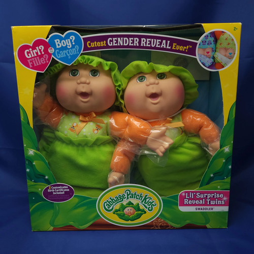 Cabbage Patch Kids Lil' Surprise Reveal Twins Gender Reveal Dolls Open Box