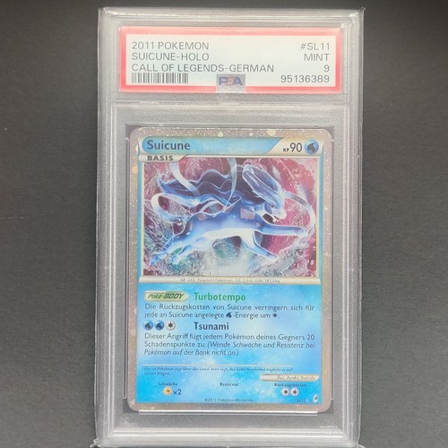 Tarjeta Pokemon TCG - Suicune Shiny SL11 Llamada de las Leyendas Alemán COMO NUEVA PSA 9 - Imagen 3 de 4