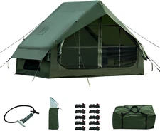 Inflatable Camping Tent with Hand Pump Waterproof Outdoor Blow up Tent 2-8 Perso
