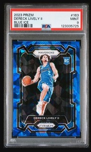 Dereck Lively (RC) 2023 Prizm -  Blue Ice Prizm /125 🏀 PSA MINT 9 🏀 #163
