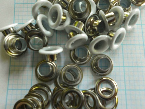 Eyelets-w-washer 5mm ID hole,10mm flange 4.8mm high for shoes,bags-6 col Qty 50 - Picture 64 of 77