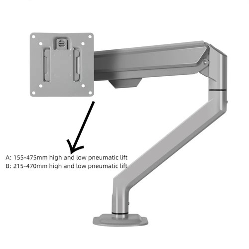 Adjustable Gas Spring Monitor Arm Up To 26lbs Computer Monitors Stand Desktop - Picture 2 of 13