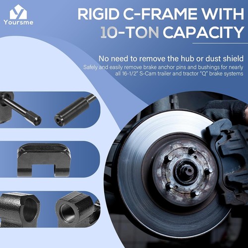 Brake Anchor Pin Press for class 6-8 transportation trucks for Kenworth for Mack - Picture 9 of 9