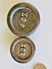 2 x Antique Cast Iron Weights 4 oz & 2oz Beautiful Condition Paperweights