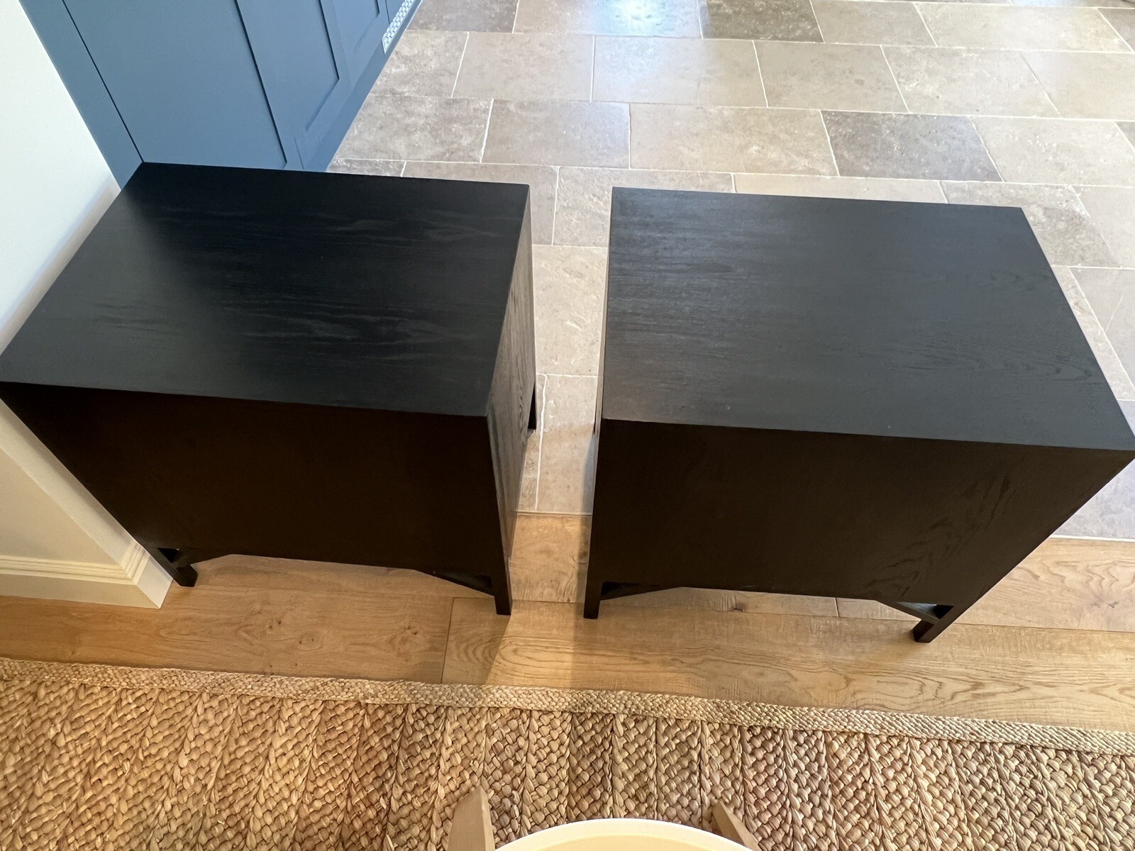 Set of two oak bedside tables eBay