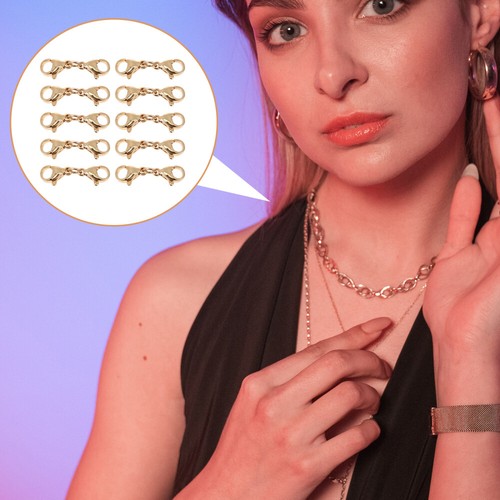 10PCS Double Lobster Clasp Jewelry Locking Clasps Jewelry Fastener Clasp - Bild 4 von 12