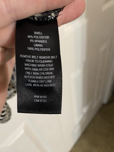 Petites Jessica Howard Black & Cream Dress 4P Cap Sleeves Knee Length - Picture 6 of 6