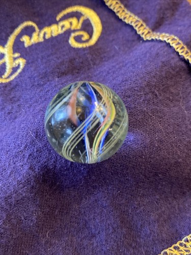 VTG Antique Handmade Marble 7/8” Divided Core Multicolored - Picture 8 of 8
