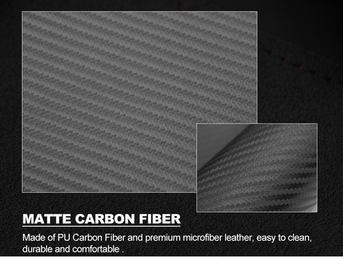 For Subaru Impreza WRX STI Steering Wheel Cover Carbon Leather Wrap Alcantara A - Picture 11 of 27