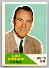 1960 FLEER #80 LOU RYMKUS OILERS