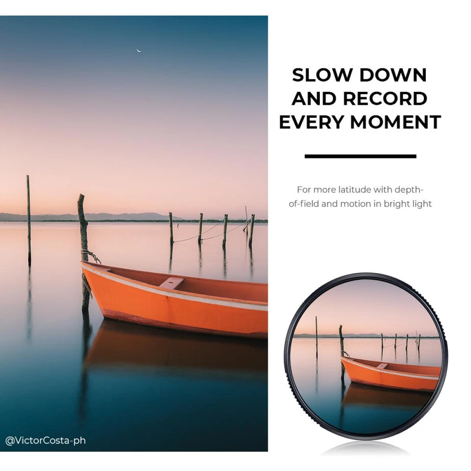 K&F Concept Lens Filter ND64 67mm 77mm 82mm 49mm NANO X Fixed Neutral Density  - Image 3 of 4