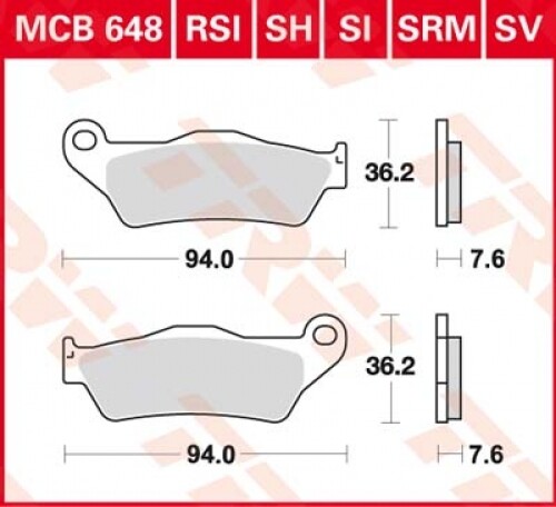 Brake Pad for Moto Guzzi Breva 1100 i.e. LPC00 manufactured 2007 TRW Lucas MCB648SH - Picture 1 of 2
