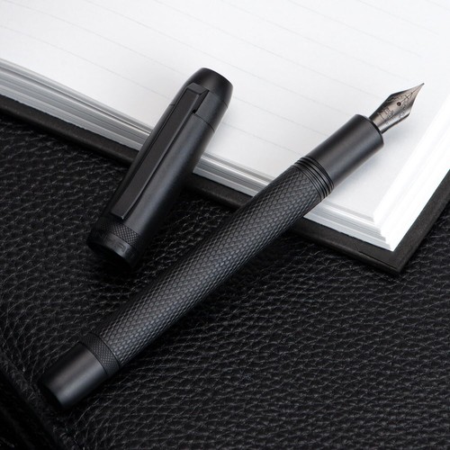Jinhao 92 Black Fountain Pen Medium Nib Solid Metal with Converter Smooth Wri... - Picture 4 of 8