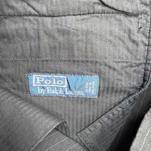 Vintage NEW Polo Ralph Lauren Shorts Mens 36 Black Pinstripe Buckle Adjustable - Picture 8 of 14