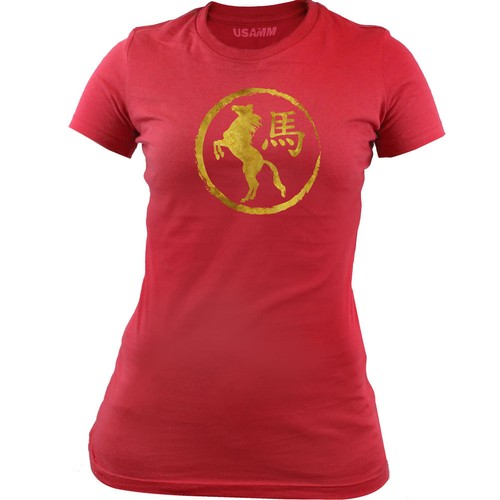 T-shirt donna originale cavallo zodiaco cinese - Foto 4 di 4