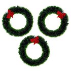 CraftVatika Christmas Wreaths Wall Hanging For Decoration 3 Pieces
