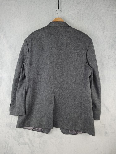 Brooks Brothers Blazer Men Size 45R Gray Herringbone Sport Coat Lambswool Tweed - Picture 16 of 19