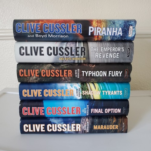 Lot of 6 Clive Cussler OREGON Files Juan Cabrillo Novels Hardcover Books VG - Foto 1 di 13