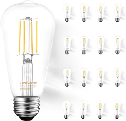 E26 LED Bulb 60 Watt Dimmable, 4000K Cool White, Vintage Edison Bulbs 60 Watt LE