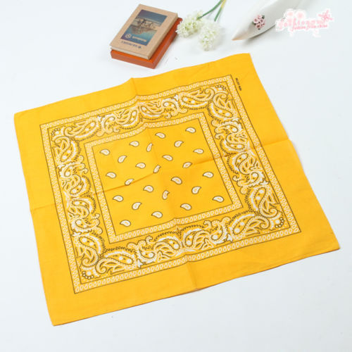 100% Algodón Paisley Bandanas Doble Cara Cabeza Envoltura Bufanda Pulsera - Imagen 19 de 31