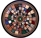 12" Black Marble coffee Table Top antique malachite Inlay multi inlay Home Decor