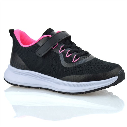 Boys Girls Kids Casual Touch Strap New School Sports Gym Fit Trainers Shoes Size - 第 10/41 張圖片