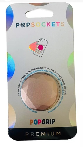 PopSockets PopGrip Metallic Diamond Premium Cell Phone Grip & Stand - Rose Gold - Picture 1 of 2