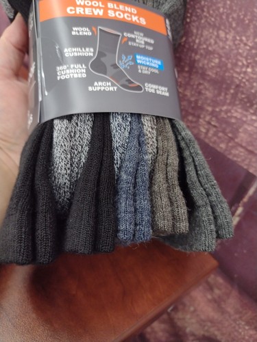 Weatherproof Vintage Mens Outdoor Crew Socks Multicolored 5 Pack Size 6-12 - Picture 3 of 5