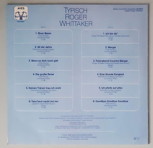 Roger Whittaker – "Typisch Roger Whittaker" (AVES – 46 086 5) - Bild 2 von 6