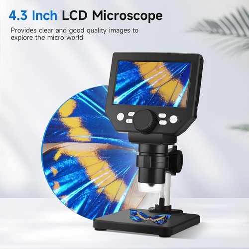 4.3-Zoll 1000X Zoom Digital Mikroskop Coin Mikroskope Magnifier 8 LED-Lichter - Bild 2 von 10