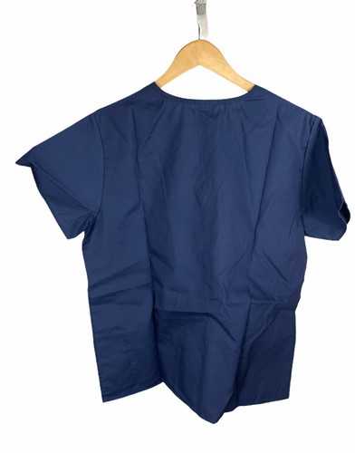 New Fundamentals Scrub Top Solid Blue Size M Free US Shipping - Picture 3 of 4