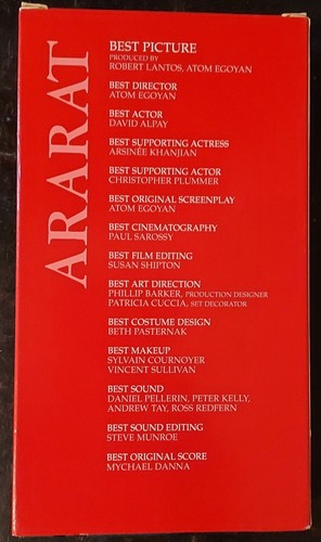 Ararat 2002 VHS Historical Drama/War David Alpay FYC Promo MINT + FREE SHIPPING - Picture 2 of 4