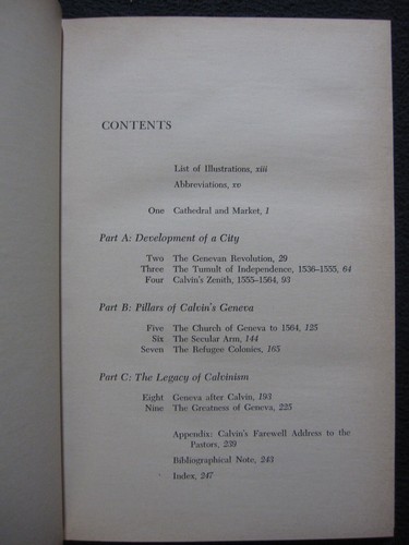 Calvin's Geneva [Hardcover] E. William Monter (1967) - Picture 3 of 7