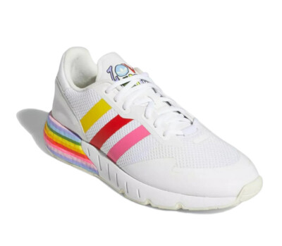 Men's 9.5US adidas ZX 1K Boost Pride Love Unites GW2418 White