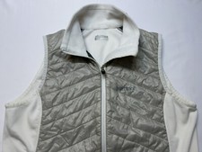 Marmot Polartec Fleece Vest Womens Size Large Ivory Platinum Full Zip