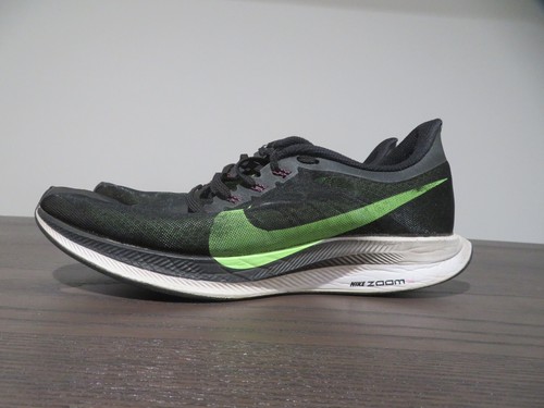 Nike Zoom Pegasus Turbo Mens 10 Shoes Black Green Running Athletic Sneaker - Picture 3 of 9