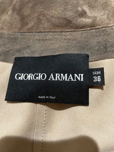 GIORGIO ARMANI Suede Women Jacket Grey 36 Great Condition - Picture 4 of 5