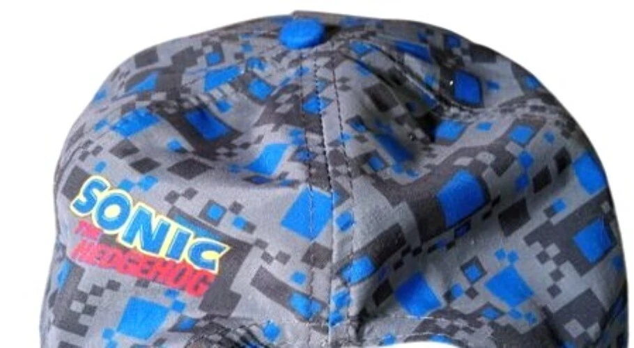 Gorra Sonic The Hedgehog Niños Snapback Sombrero Azul y Gris Diseño Pixel Foto 3 de 4