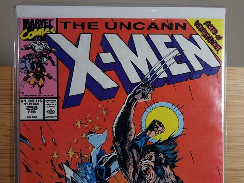 1990 Marvel UNCANNY X-MEN #258 Lee Wolverine copertina quasi nuovo/9,4+ - Foto 2 di 4