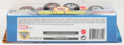 Hot Wheels Monster Jam VS Demolition Doubles Firestorm El Toro Loco Truck 1:64 - Picture 6 of 9