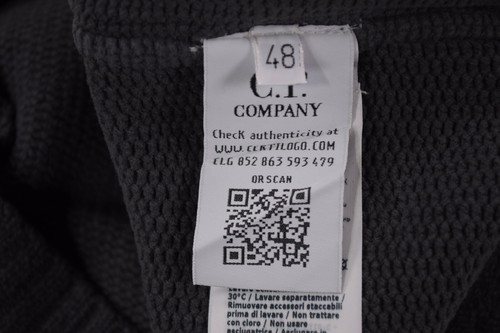 C.P. (CP) Company Maglione girocollo leggero in ciniglia nuovo con etichetta taglia 48 S colore grigio - Foto 8 di 9