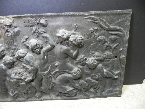 Antique Bronze Plaque with Relief Cherubs Putti - Picture 4 of 6